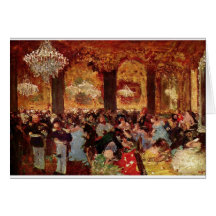 Edgar Degas - Ball Dinner Copy Menzell oil Theatre Cards