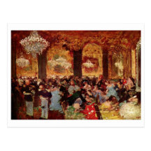 Edgar Degas - Ball Dinner Copy Menzell oil Theatre Postcard