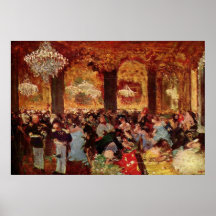 Edgar Degas - Ball Dinner Copy Menzell oil Theatre Poster