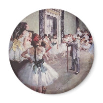 Edgar Degas Ballet Lesson Fridge Magnet
