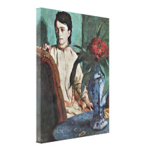 Edgar Degas - femme avec un vase Toile Tendue Sur Châssis