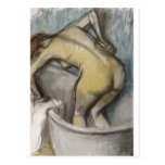 Edgar Degas - femme de Bath soutenant de retour 18 Cartes Postales
