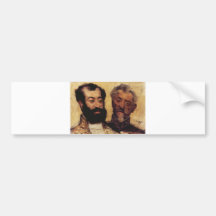 Edgar Degas - le Général Mellinet et chef Rabbin 1 Autocollant Pour Voiture