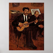 Edgar Degas - Lorenzo Pagans and Auguste de Gas Poster