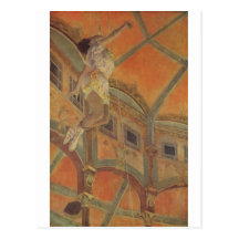 Edgar Degas - Ms Lala Circus Fernando 1879 trapeze Postcards