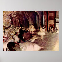 Edgar Degas - Stage rehearsal Poster