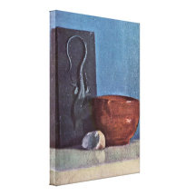 Edgar Degas - Still life with lizard Stretched Canvas Print