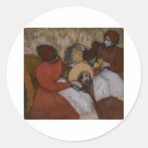 Edgar Degas - The Milliners 1898 oil canvas Round Stickers