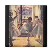Edgar Degas - Three dancers in a practice room Magnet