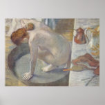 Edgar Degas - Woman Tub Washing Back 1886 nude Print