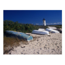 Edgartown Lighthouse and Beach Postcard