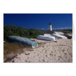 Edgartown Lighthouse and Boats Greeting Card