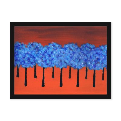 Edge of the Blue Forest Postcard by rippleart