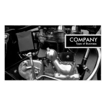 Edge Tag - Classic Motorbike Engine Business Card Templates
