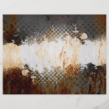 Edgy Urban Rust with Paint Splatter Layout Flyers