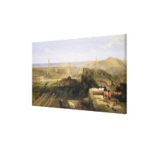 Edinburgh from the Castle, 1847 (oil on canvas) Stretched Canvas Print