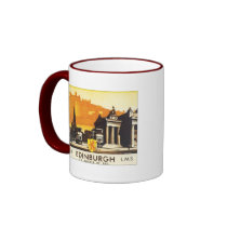 Edinburgh Vintage Travel Poster Mug