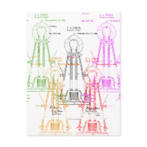 Edison light bulb post cards