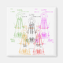 Edison light bulb refrigerator magnets