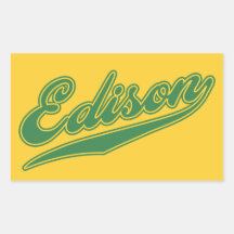 Edison Script Sticker