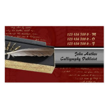 Editor author writer journalist quill business card