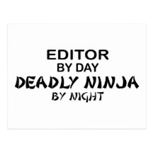 Editor Deadly Ninja by Night Post Card
