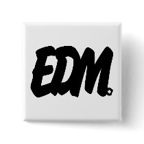 EDM Letters Pinback Button