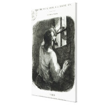 Edmond Dantes imprisoned in the Chateau d'If Gallery Wrap Canvas