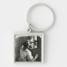 Edmond Dantes imprisoned in the Chateau d'If Keychain