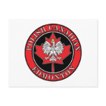Edmonton Round Polish Canadian Leaf Post Card