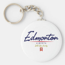 Edmonton Script Keychains