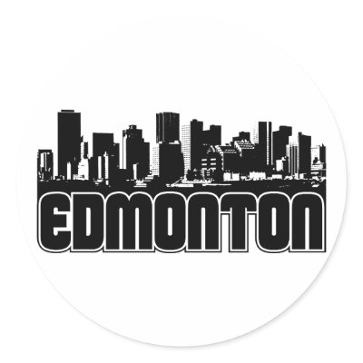 Edmonton Skyline Round Sticker by TurnRight