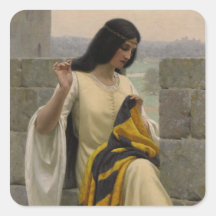 Edmund Blair Leighton Seamstress Stickers