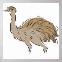 Edna Emu Print