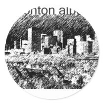 Ednton Alberta Round Sticker