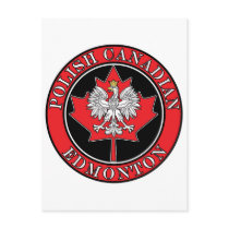 Ednton Round Polish Canadian Leaf Post Card