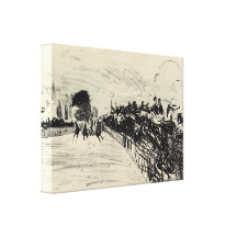 Edouard Manet - Horse racing Gallery Wrap Canvas