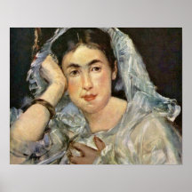 edouard Manet - Marguerite de Conflans with hood Print