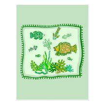 Édredon de poissons cartes postales