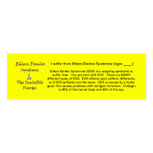 EDS Awareness - Skinny Business Cards
