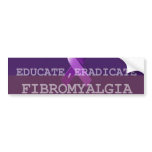 Educate Eradicate Fibromyalgia Bumper Sticker