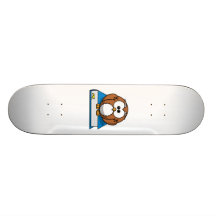 Education Owl on Blue Book Skate Decks