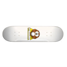 Education Owl on Yellow Book Skateboard