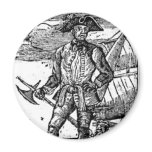 Edward England Pirate Portrait Refrigerator Magnet
