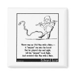 Edward Lear's Old Man with a flute Limerick Fridge Magnets