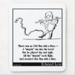 Edward Lear's Old Man with a flute Limerick Mouse Pads