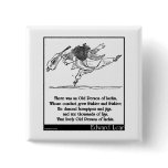 Edward Lear's Old Person of Ischia Limerick Pinback Button