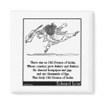 Edward Lear's Old Person of Ischia Limerick Refrigerator Magnets