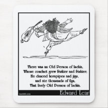 Edward Lear's Old Person of Ischia Limerick Mousepad