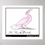 Edward Lear's Pink Bird Poster